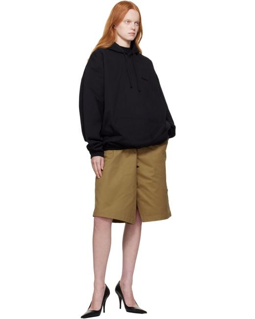 Vetements Black Logo Oversized Hoodie