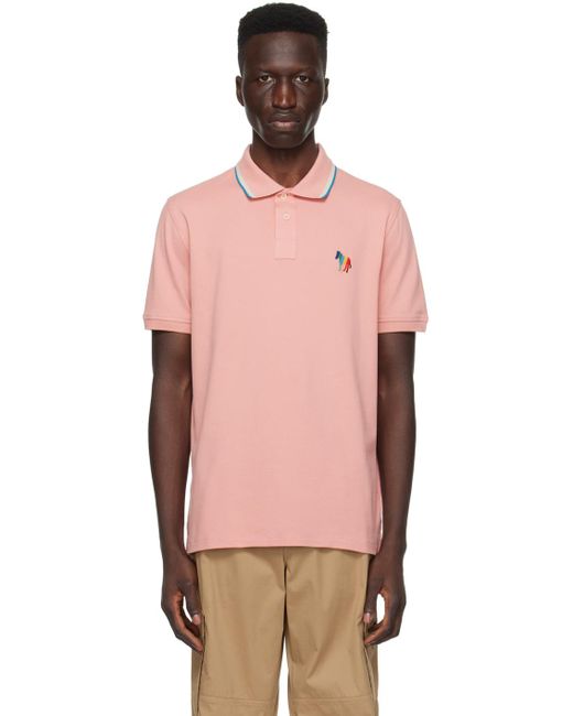 Polo rose à logo de zèbre à rayures PS by Paul Smith pour homme en coloris Multicolor