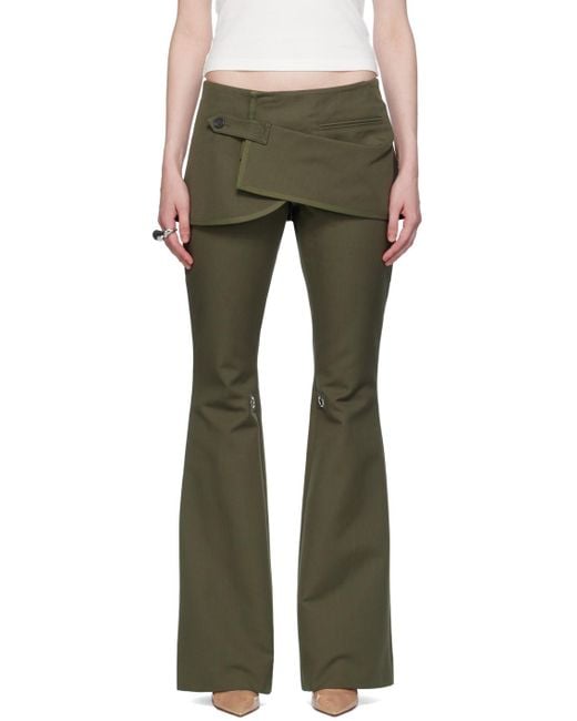 Courreges Green Modular Trousers