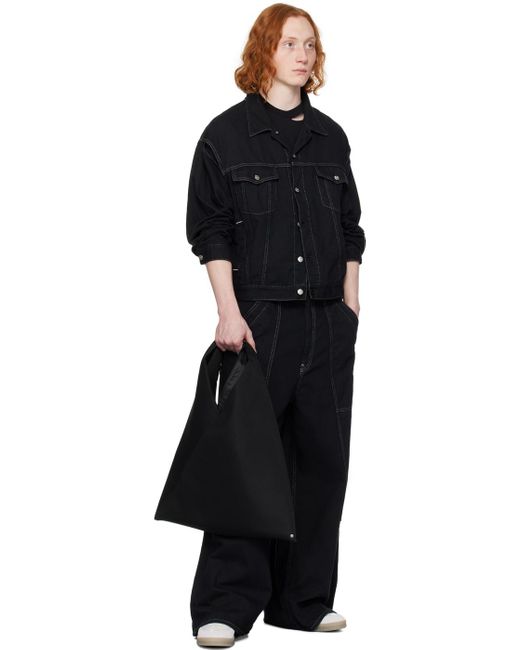 MM6 by Maison Martin Margiela Black Five-pocket Jeans for men
