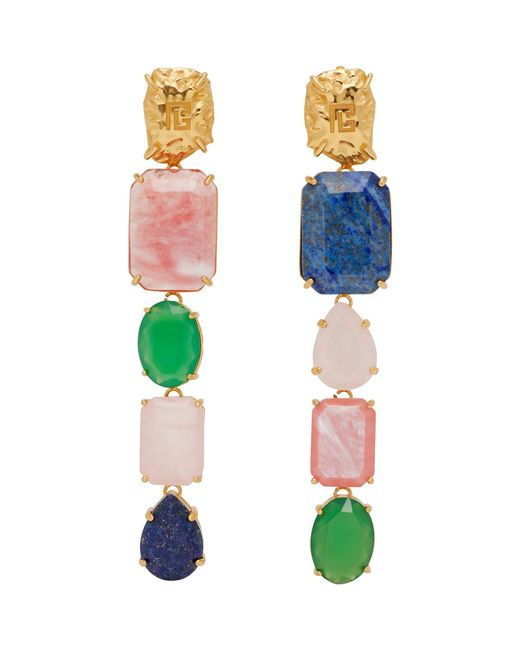 Balmain Multicolor Stones Earrings