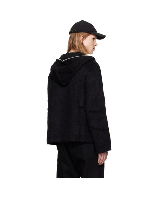 Our Legacy Black Full Zip Hoodie for men