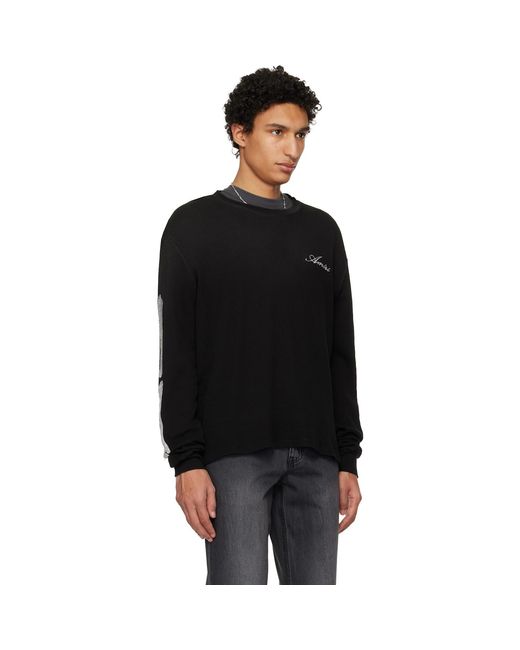 Amiri Black Bones Long Sleeve T-Shirt for men