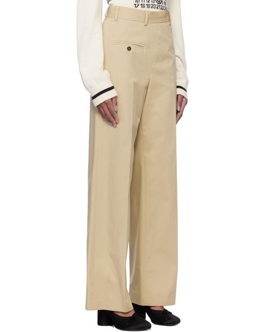 MM6 by Maison Martin Margiela タン Tailoring ツイスト トラウザーズ Natural