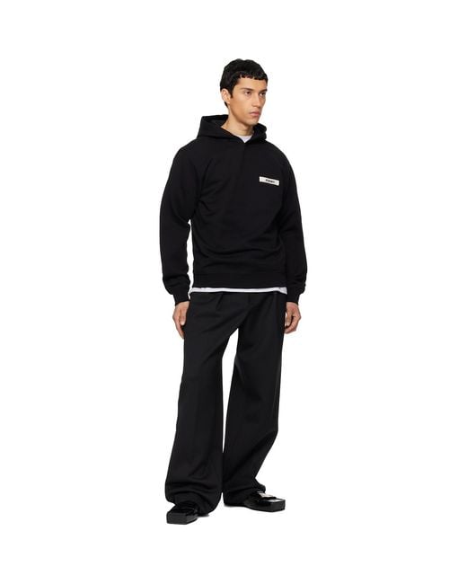 Jacquemus Black Les Classiques 'The Gros Grain' Hoodie for men