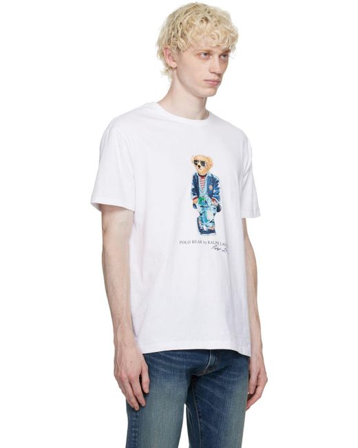 Polo Ralph Lauren Classic Fit Polo Bear T-shirt in White for Men | Lyst