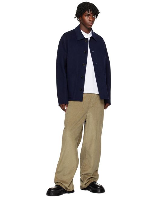 AMI Natural Khaki baggy-fit Trousers for men