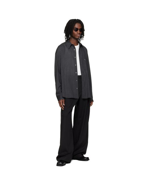 Wooyoungmi Black Stripe Shirt for men