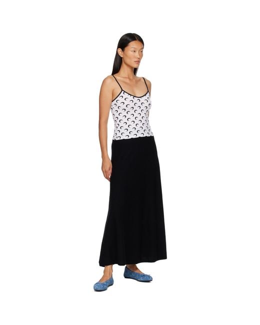 MARINE SERRE Blue Moonogram Denim Ballerina Flats