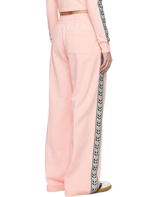 Pantalon de survêtement rose à garnitures à feuilles de laurier Casablancabrand en coloris Pink