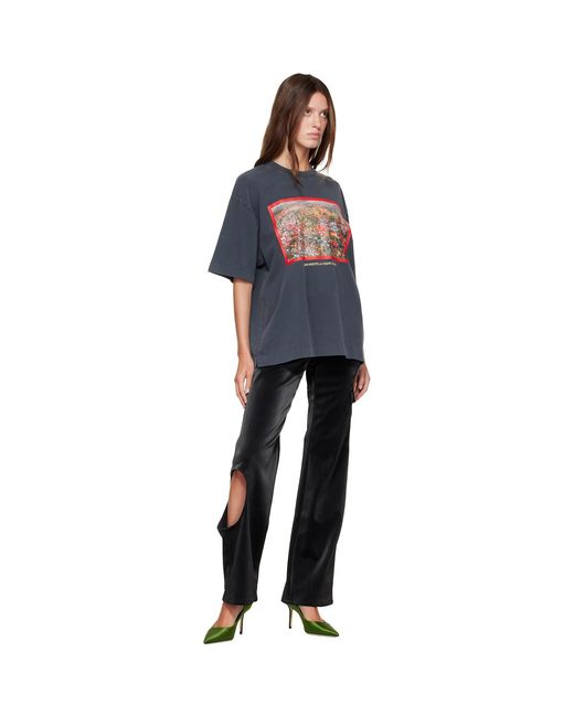 Off-White c/o Virgil Abloh Blue Flowers Field Skate T-Shirt