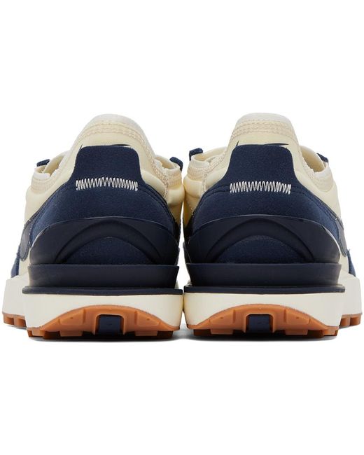 Nike Black Off-white & Navy Waffle One Se Sneakers for men