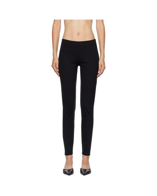 The Row Black Woolworth leggings