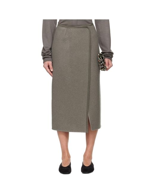Rier Gray Walker Midi Skirt