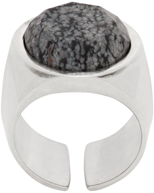 Isabel Marant Silver & Gray Alto Ring for men
