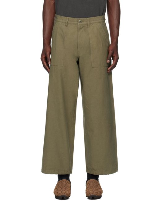 Neighborhood Khaki Wide Baker Trousers in Green for Men | Lyst Canada