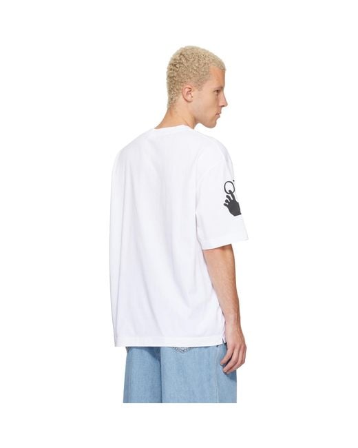Off-White c/o Virgil Abloh White Swimming Logo Skate T-Shirt for men