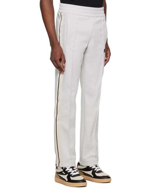 Pantalon de survêtement gris à monogramme Palm Angels pour homme en coloris White