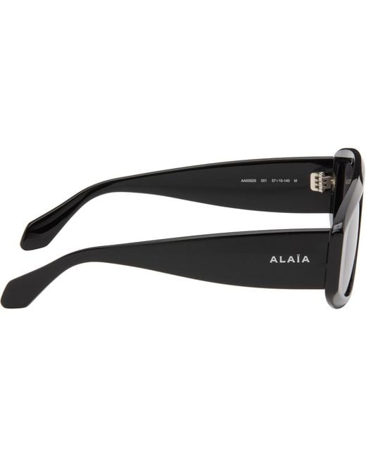 Alaïa Gray Aviator Mask Sunglasses