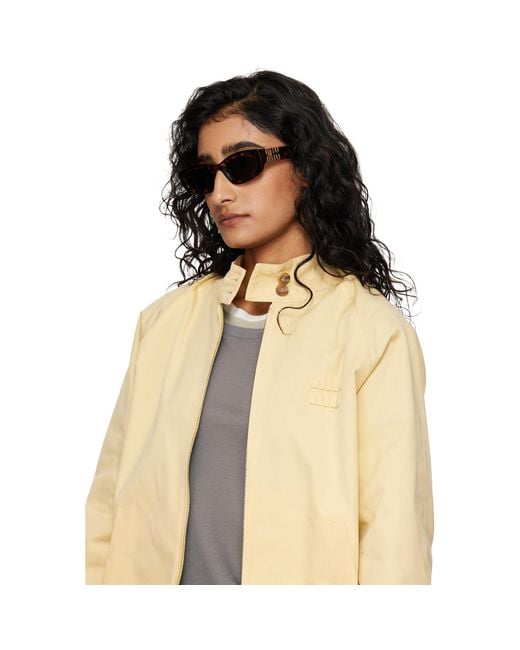 Miu Miu Black Rectangle Sunglasses