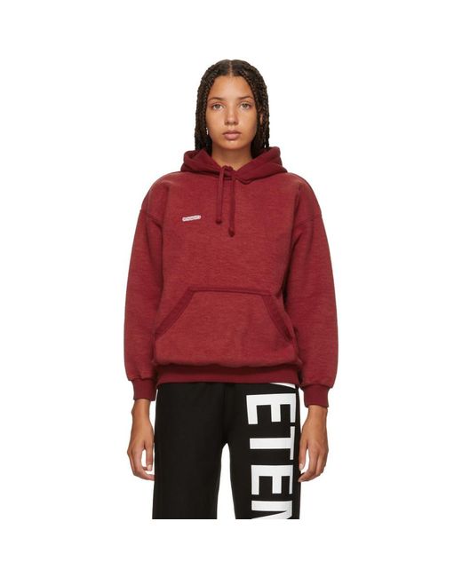 Vetements Cotton Inside Out Hoodie Red | Lyst