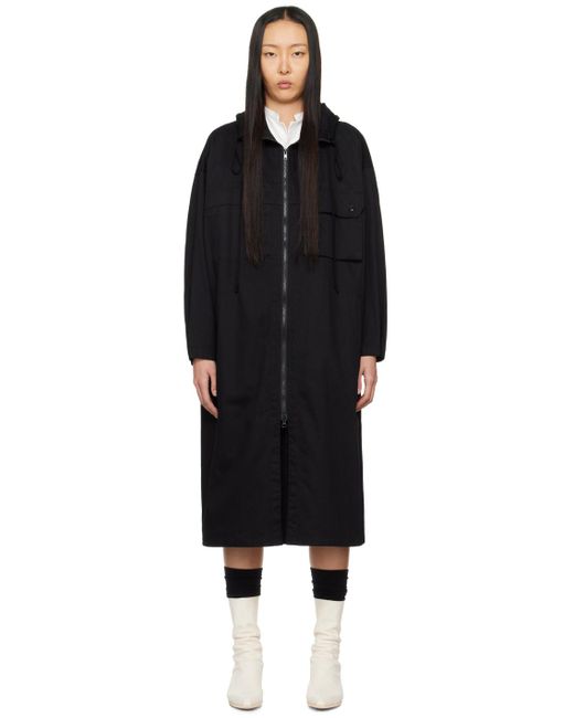 Y's Yohji Yamamoto Black Hooded Coat