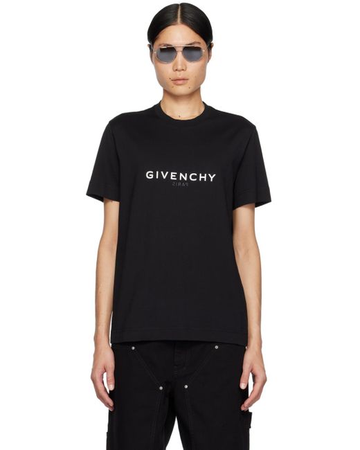 T-shirt noir à logos Givenchy pour homme en coloris Black
