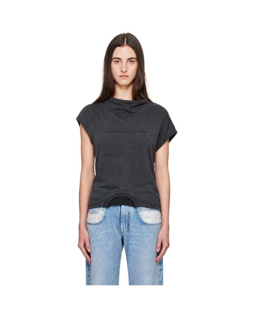 Maison Margiela Black Twisted Upside-Down T-Shirt