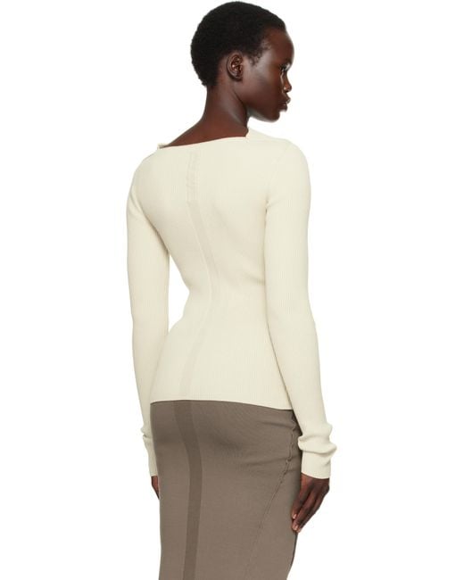 Rick Owens オフホワイト Hollywood Babel セーター Natural
