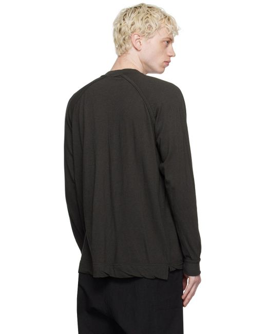 Jan Jan Van Essche Black O-project Long Sleeve T-shirt for men
