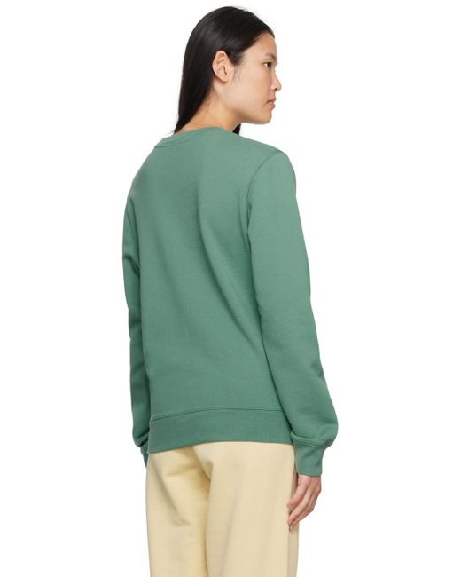 Maison Kitsuné Green Fox Head Sweatshirt