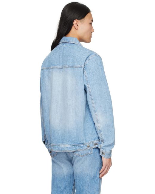 WOOD WOOD Blue Ivan Denim Jacket for men