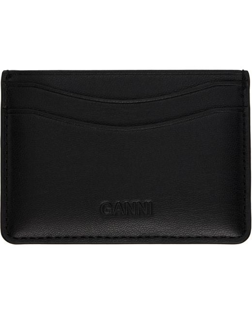 Ganni Black Bou Card Holder