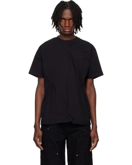 メンズ HELIOT EMIL ブラック Petrichor Tシャツ Black