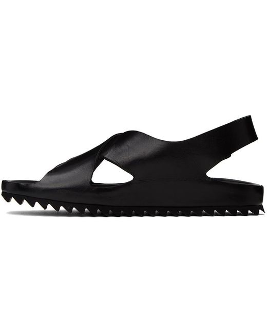 Officine Creative Black Agorà 007 Sandals for men