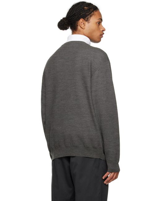 Nanamica Black Crewneck Sweater for men