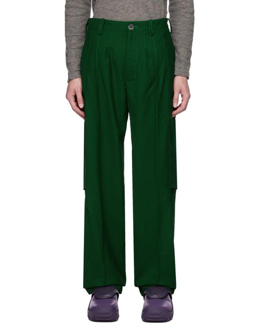 Kiko Kostadinov Green Megara Trousers for men