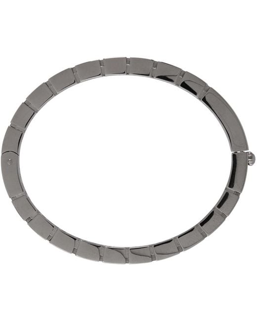 Versace Metallic Silver Meander Bracelet for men