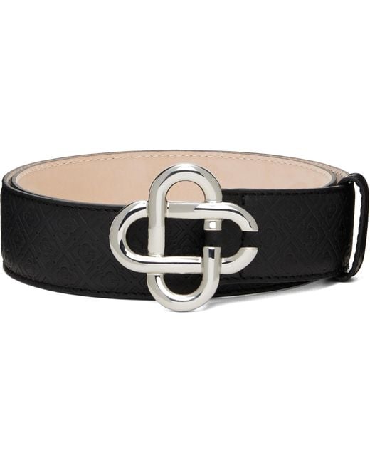 Casablanca Black Monogram Cc Belt for men