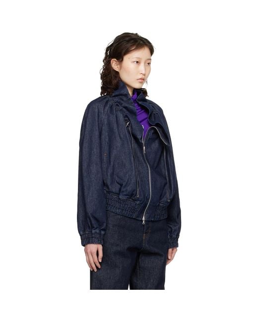 Dries Van Noten Blue Cocoon Denim Jacket