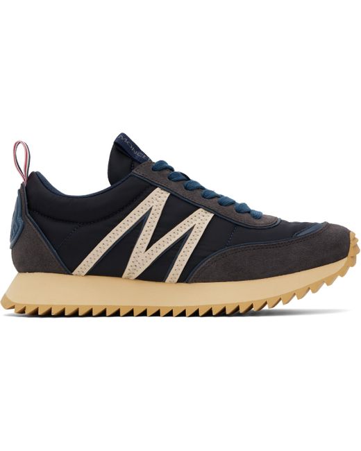 Moncler Black Pacey Suede Sneakers for men