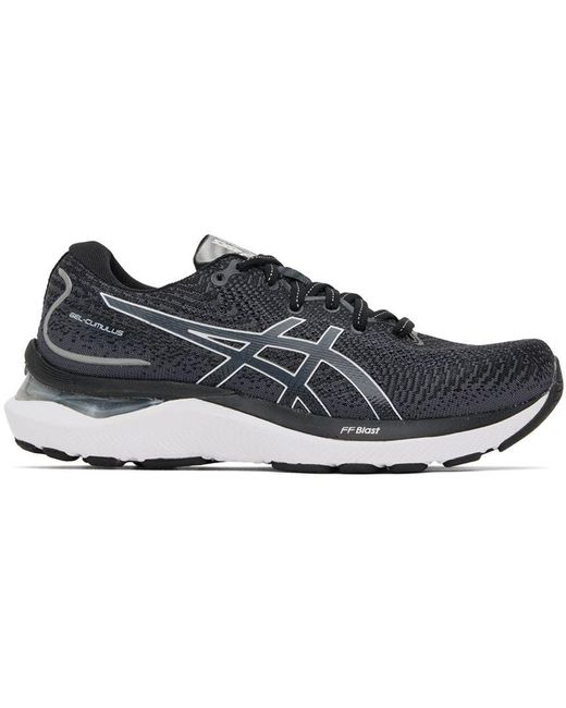 Asics Black & Gray Gel-cumulus 24 Sneakers | Lyst