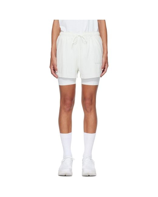 Post Archive Faction PAF White Off- On Edition Zero 2-In-1 Shorts