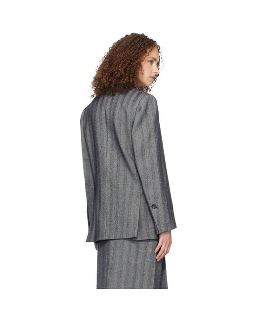 Ferragamo Black Oversized Double Breasted Blazer