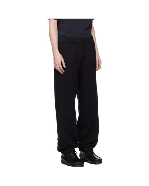 vowels Black Classic Sweatpants for men