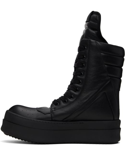 Rick Owens Black Hollywood Mega Geobasket Sneakers for men