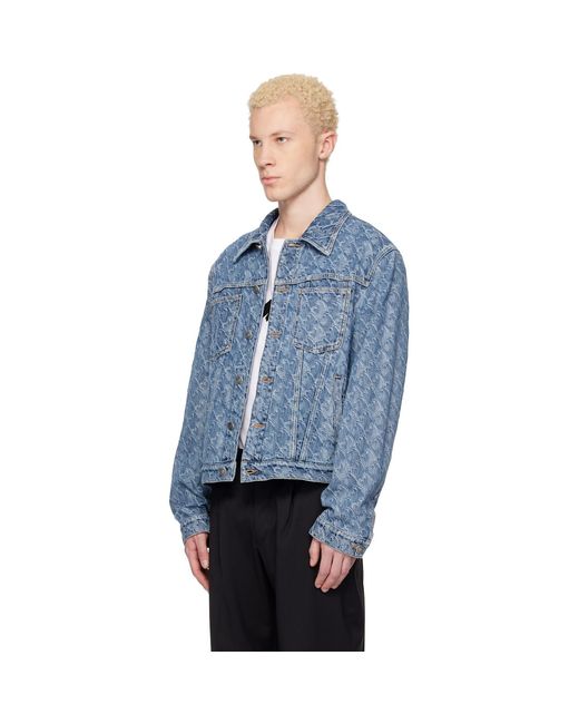 Lanvin Blue Lunar Year Jacquard Denim Jacket for men