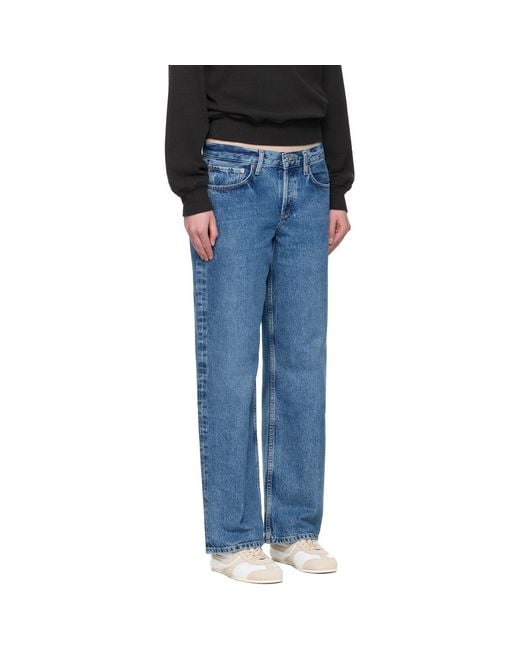 Agolde Blue Low Rise Loose Jeans