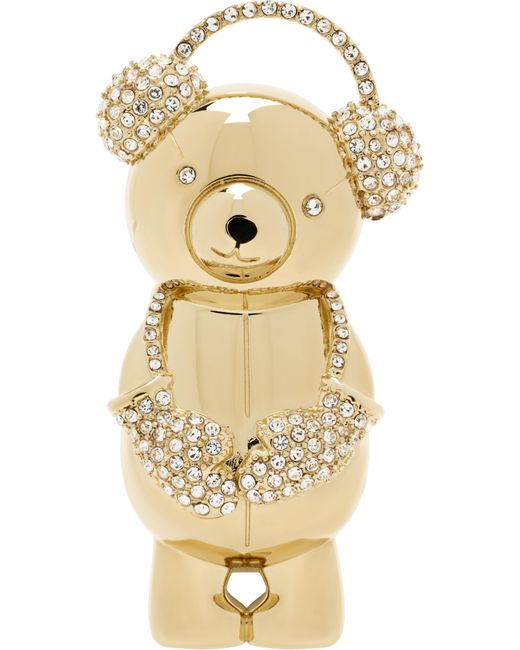 Max Mara Shiny Bear Brooch in Natural | Lyst