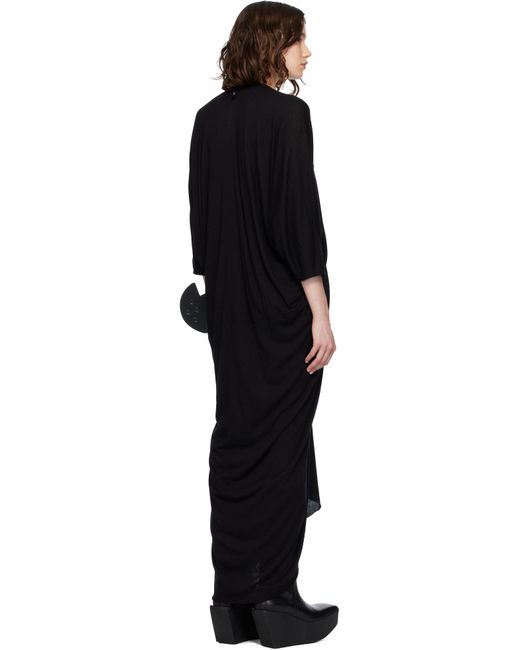 Rick Owens ブラック Concordians Kite マキシワンピース Black